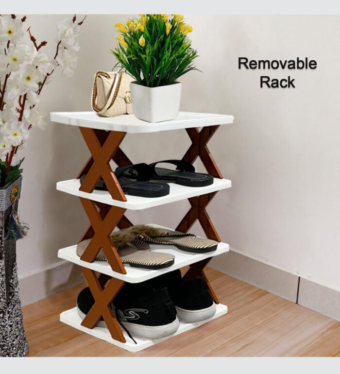 plastic shoe rack, x design shoe rack, multi layers shoe rack by urban choice