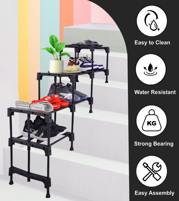 shoe rack for stairs, stairs metal shoe rack by urban choice, shoe rack, multilayers