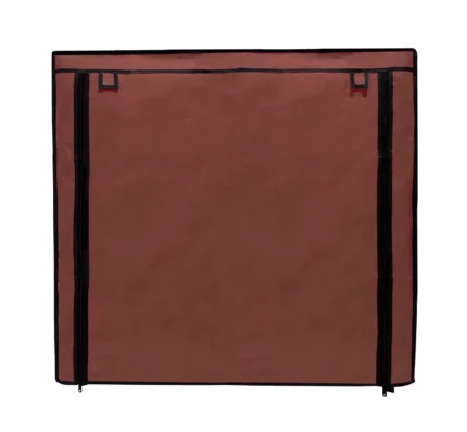12 shelves shoe rack cover in brown color