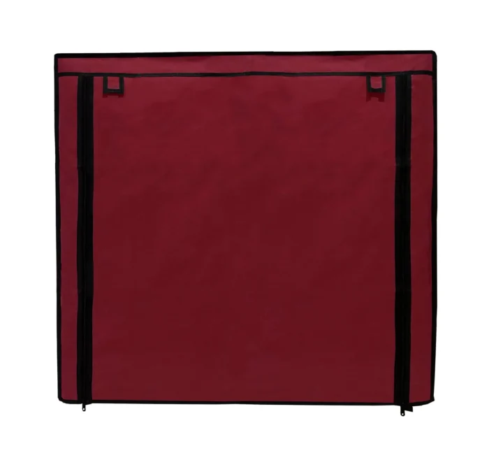 12 shelves shoe rack cover in mahroon color
