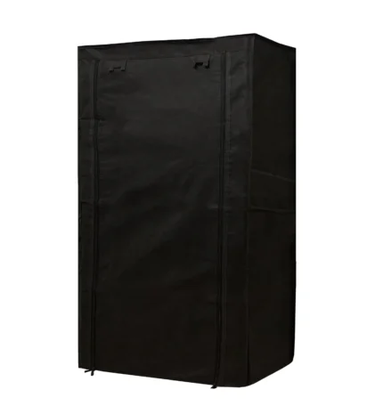 4 shelves shoe rack cover black color
