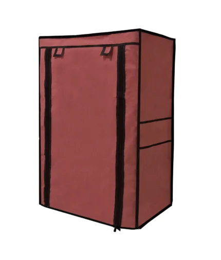 4 shelves shoe rack cover brown color
