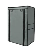 4 shelves shoe rack cover grey color