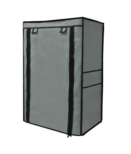 4 shelves shoe rack cover grey color