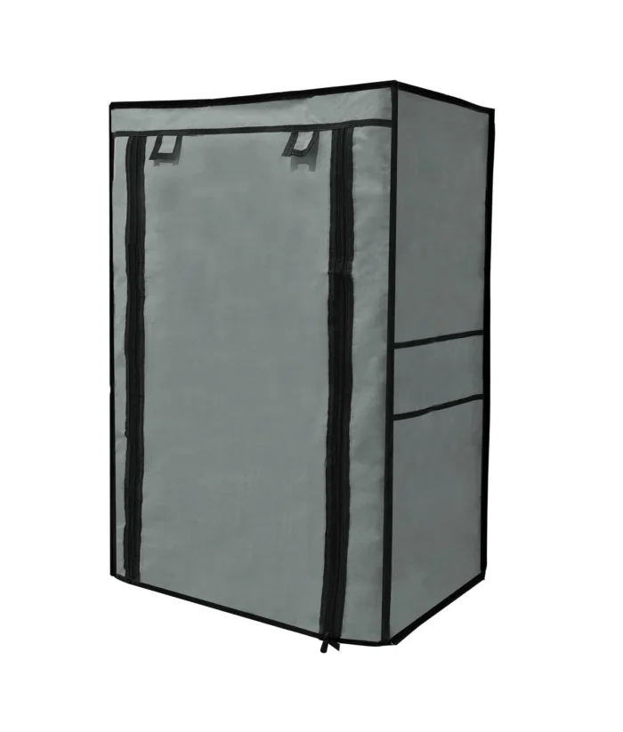 4 shelves shoe rack cover grey color