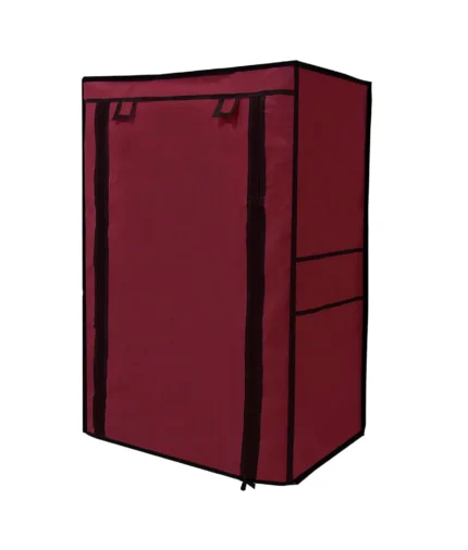 4 shelves shoe rack cover mahroon cover