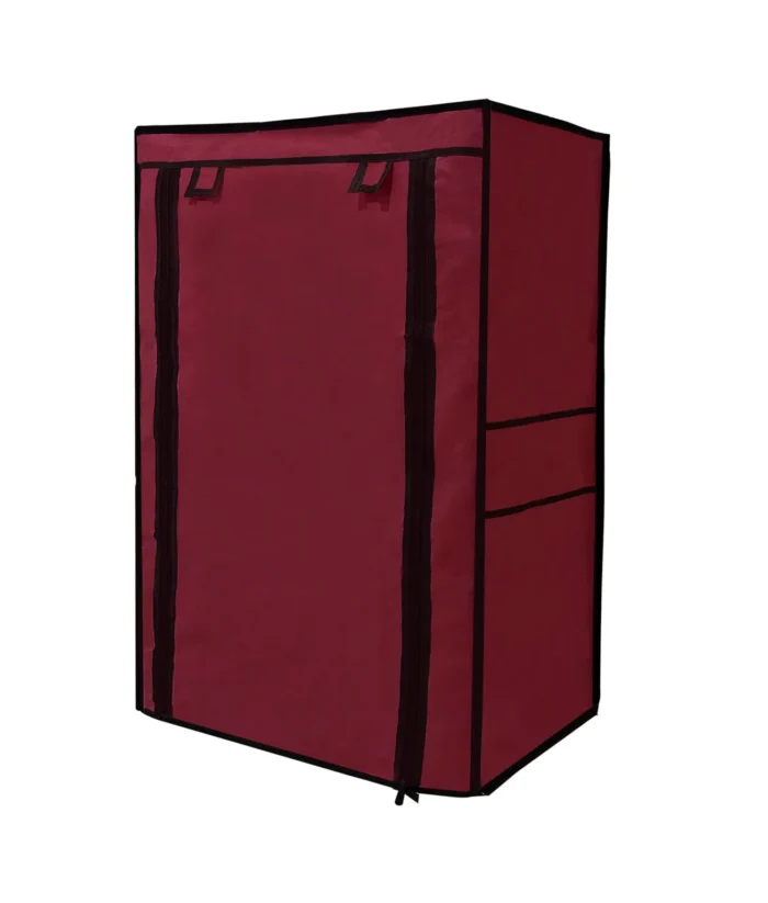 4 shelves shoe rack cover mahroon cover