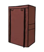 5 shelves shoe rack cover brown color
