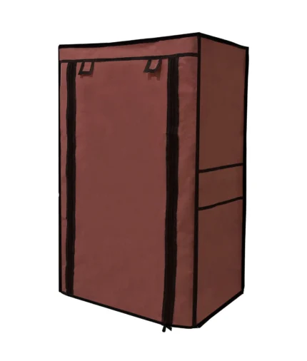 5 shelves shoe rack cover brown color