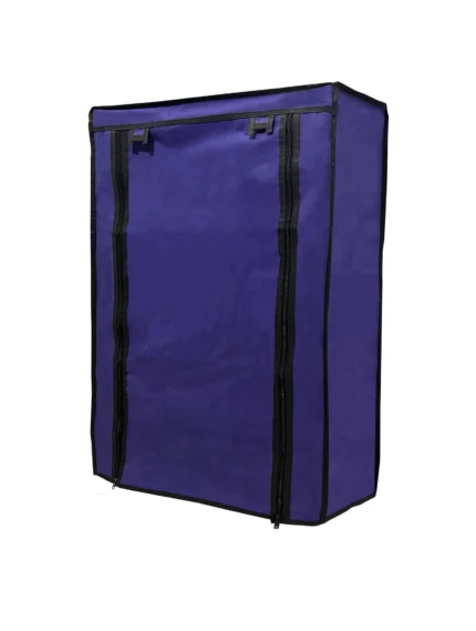 5 shelves shoe rack cover dark blue color