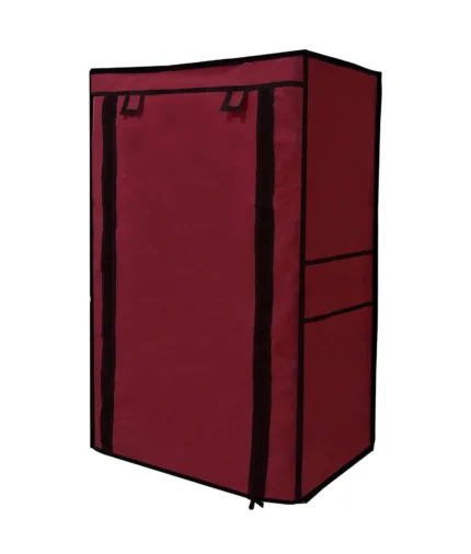 5 shelves shoe rack cover mahroon color