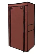 6 shelves shoe rack cover in brown color