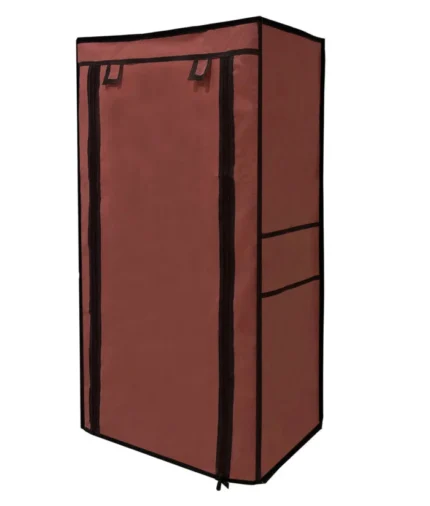 6 shelves shoe rack cover in brown color