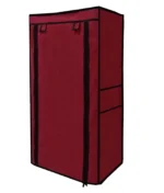 6 shelves shoe rack cover maroon color