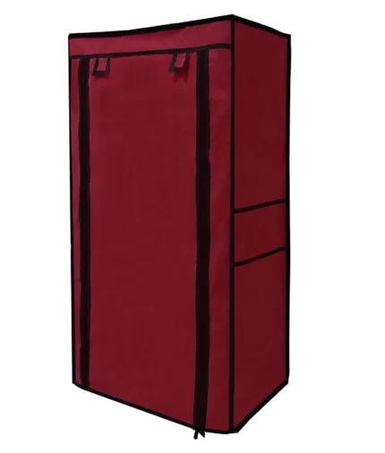 6 shelves shoe rack cover maroon color