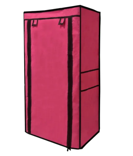6 Shelves shoe rack cover pink color