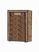 5 shelves shoe rack cover in flower print