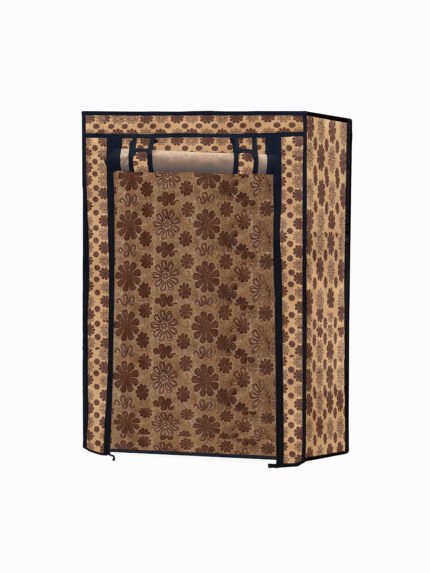 5 shelves shoe rack cover in flower print