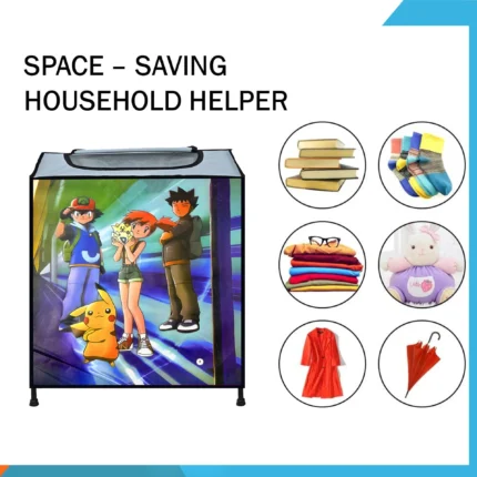 Kids pokemon laundry bag used for storing clothes in bedroom, Pokemon laundry bag for toy and laundry storage in kids room