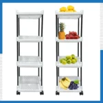 Urban Choice jaali storage trolley 4 and 5 layer plastic trolley for home and kitchen