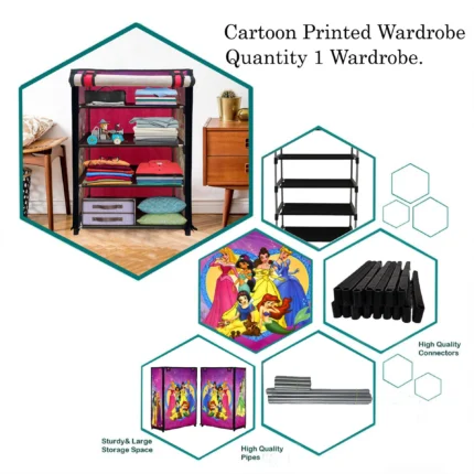 4 Layer Cartoon Wardrobe